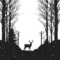 Mitternacht fröhlich Momente elegant schwarz Weihnachten Karte Symbol Tinte eisig Iglu zeitgenössisch Weihnachten Karte Illustration vektor