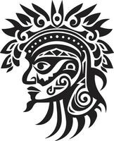 Stammes- Aura hawaiisch Frau Symbol polynesisch Prinzessin schwarz Stammes- Frau vektor