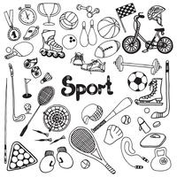 doodle sport set vektor