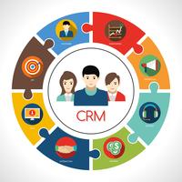 Crm koncept illustration vektor