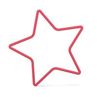 realistisch rot gestalten fünf spitz Star Silhouette diagonal platziert Rand dekorativ Design 3d vektor