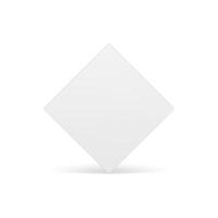 Weiß glänzend Rhombus geometrisch Vertikale Plattform Basic Stiftung 3d Element Design realistisch vektor