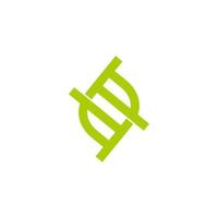 enkel geometrisk löv symbol, överlappande linje design logotyp vektor
