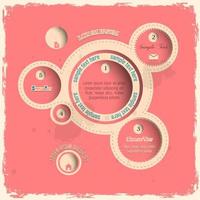 rosa Webdesign-Blasen im Vintage-Stil vektor