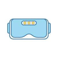 VR-Headset-Farbsymbol. Virtual-Reality-Maskenset. VR-Brille, Schutzbrille. isolierte Vektorillustration vektor