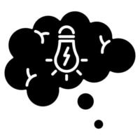 Rätsel lösen Glyphensymbol. Gedankenblase. geistige Übung. Wissen, Intelligenztest. kritisches Denken. Brainstorming-Ideen. Silhouette-Symbol. negativen Raum. isolierte Vektorgrafik vektor