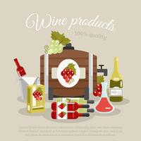 Vinprodukter Plattformsliv Still Poster vektor