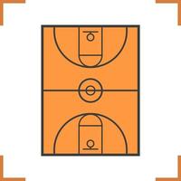 basketplan färgikon. isolerade vektor illustration