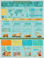 Bau Infografiken Set vektor