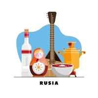 Russland Ländersymbole vektor