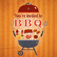 Barbecue-Einladungsereignis-Werbeplakat vektor