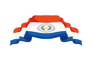 paraguays flagga emblem vektor