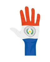 paraguay flagge in der hand vektor