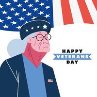 Happy Veterans Day Vorlage vektor