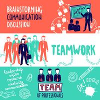 teamwork banners skiss vektor