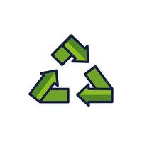 isoliertes Recycling-Symbol-Vektor-Design vektor