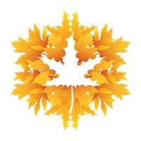 höstens löv lövverk med lönnlöv form vektor