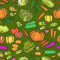 Grönsaker Seamless Pattern vektor