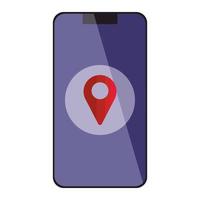 isolierte GPS-Markierung im Smartphone-Vektordesign vektor