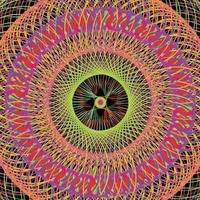 färgglad abstrakt psykedelisk konstbakgrund. vektorillustration vektor