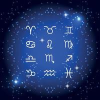 uppsättning av symbol stjärntecken. vektor illustration.