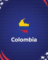 Kolumbien Flagge Karte amerikanisch Fußball USA 2024 abstrakt Design Logo Symbol amerikanisch Fußball Finale Illustration vektor