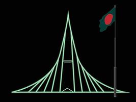 glödande jatyio sritisoudho bangladesh på natten vektor