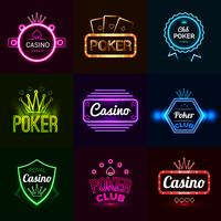 Neon Casino Emblem vektor