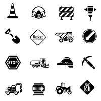 Road Repair Icons schwarz