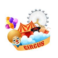 Färgrikt cirkus koncept vektor