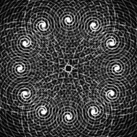 svart och vit abstrakt psykedelisk konstbakgrund. vektor illu