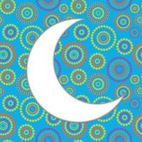 månen bakgrund för muslimska samhället festival vektorillustration vektor