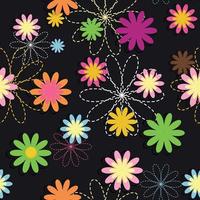 flora blomma sömlösa mönster design vektor illustartion