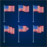 amerikanische Flagge gesetzt vektor