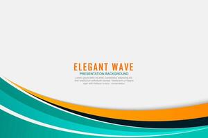 Präsentation Hintergrund mit elegant Welle Design vektor
