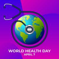 World Health Day Logo Ikon Design Mall Illustration vektor
