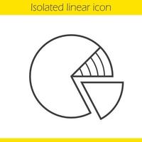 Diagramm lineares Symbol. Diagramm dünne Linie Abbildung. Prozentdiagramm Kontursymbol. Vektor isolierte Umrisszeichnung