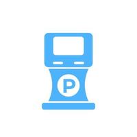 Parkautomatsymbol auf weiß vektor