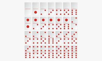 Domino-Kartenspiel-Set. Vektor-Illustration. vektor