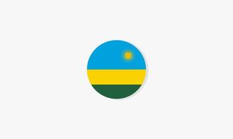 Ruanda Kreis Flagge Grafikdesign Vektor. vektor