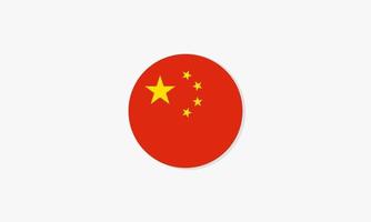 cirkel flagga Kina. design vektor illustration. isolerad på vit bakgrund.