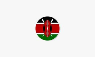 Kenia Kreis Flagge Grafikdesign Vektor. vektor