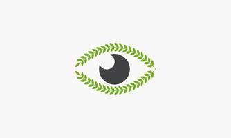 grönt öga vektorillustration på vit bakgrund. kreativ ikon. vektor