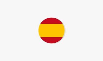 Spanien Kreis Flagge Grafikdesign Vektor. vektor