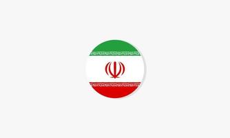 Iran-Kreis-Flagge. Design-Vektor-Illustration. isoliert auf weißem Hintergrund. vektor