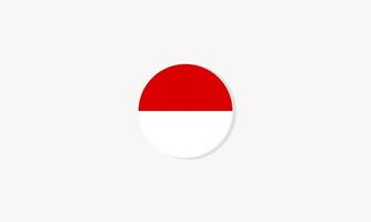 Indonesien Kreis Flagge Grafikdesign Vektor. vektor