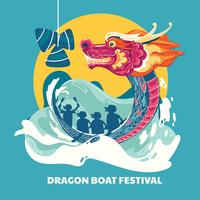 Drachenboot Festival Illustration vektor