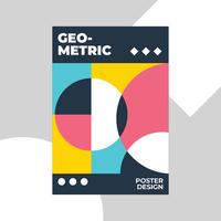 Geometrisk affischdesign vektor