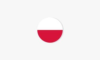 Polen Kreis Flagge Grafikdesign Vektor. vektor