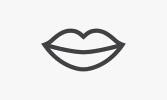 sexy Lippen-Vektor-Illustration. kreatives Symbol isoliert auf weißem Hintergrund. vektor